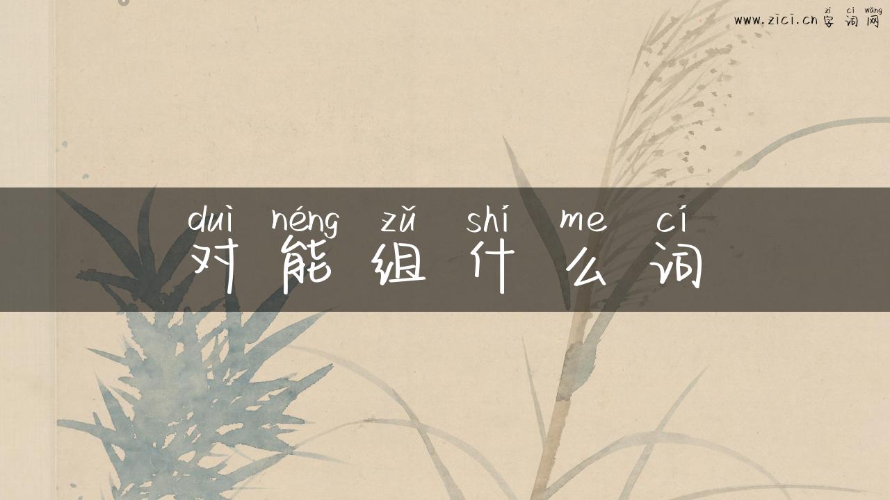 对能组什么词