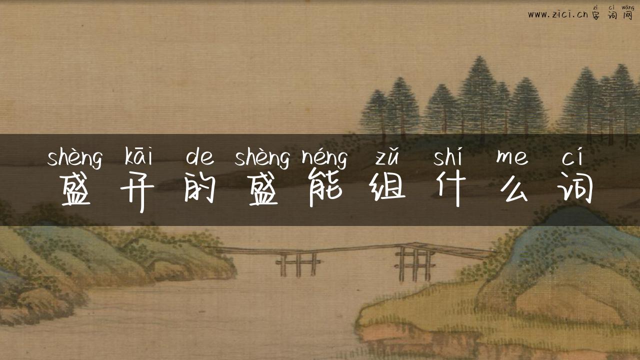 盛开的盛能组什么词