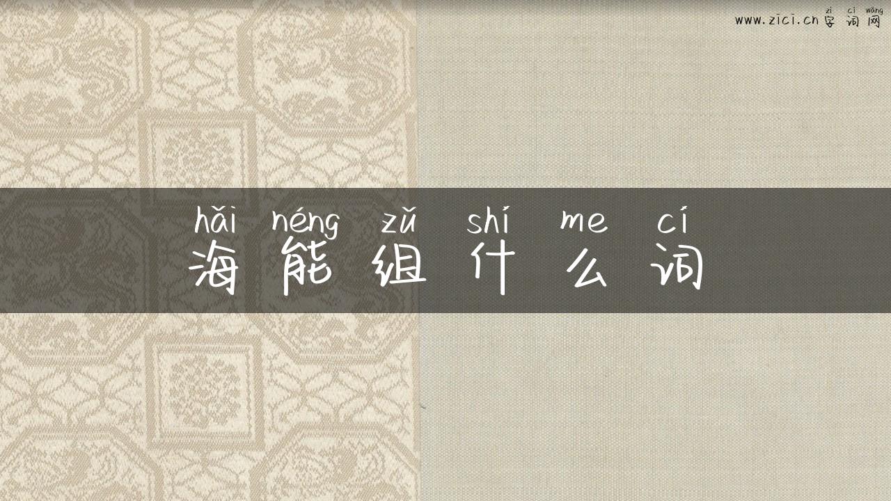 海能组什么词