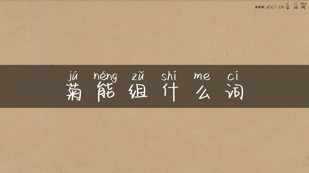 菊能组什么词