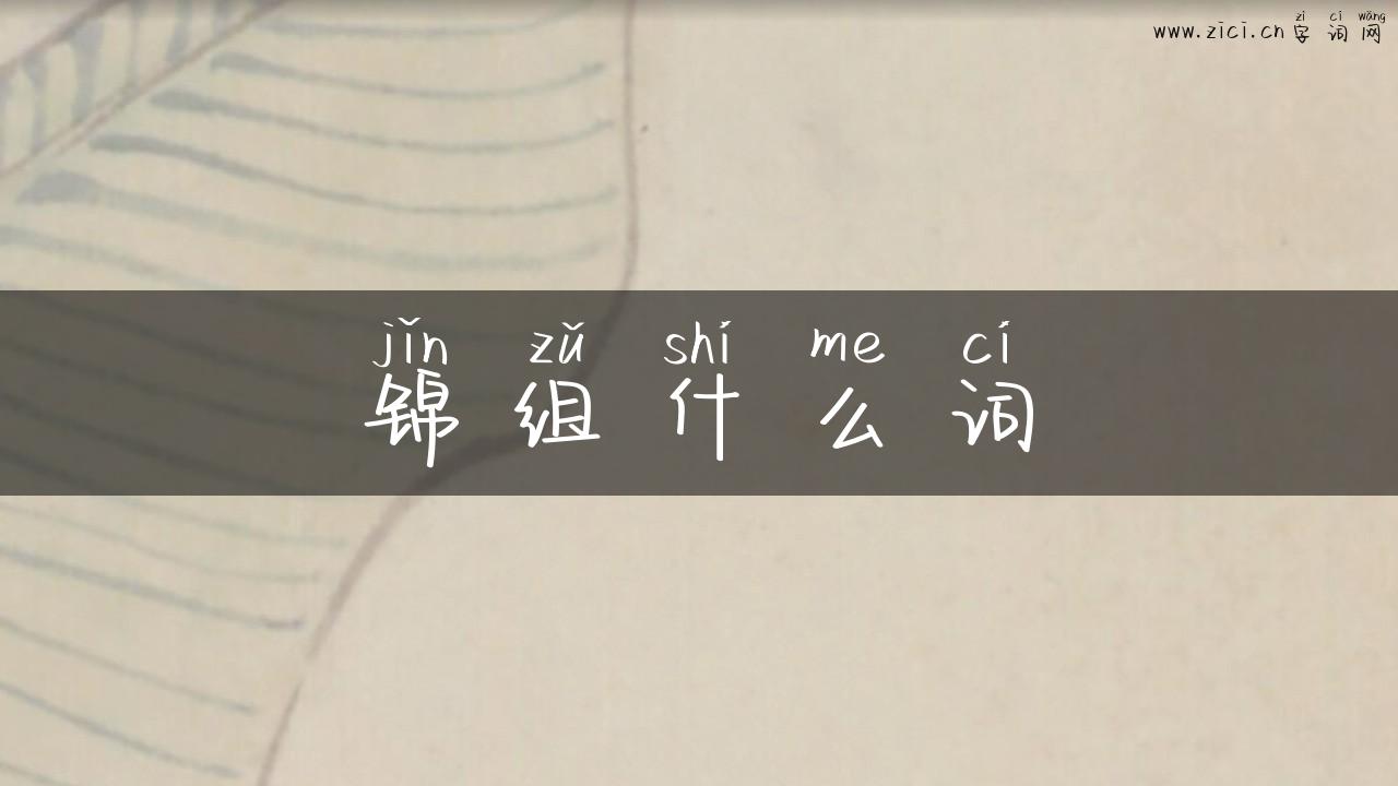 锦组什么词