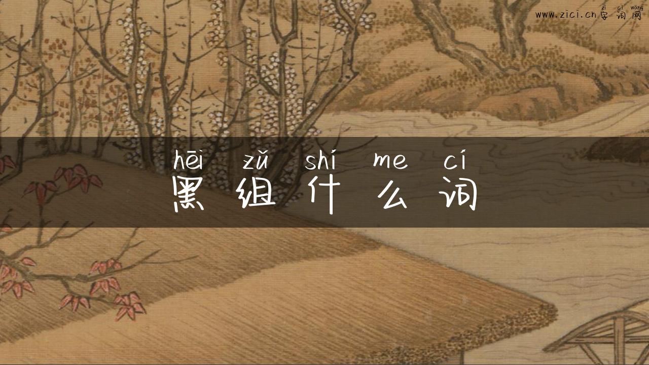 黑组什么词