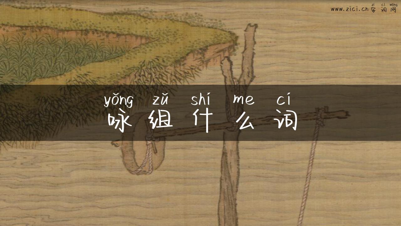咏组什么词