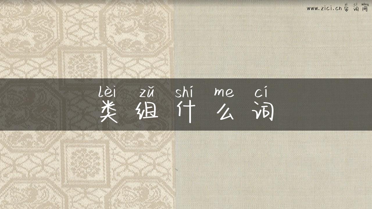 类组什么词