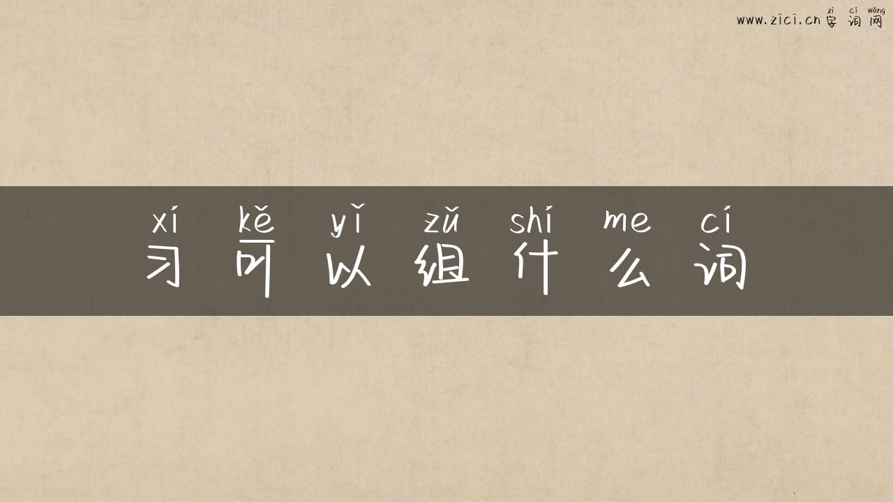 习可以组什么词