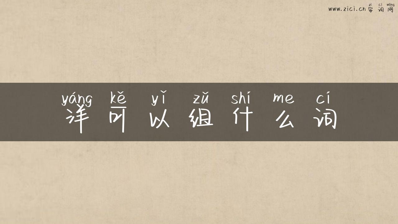 洋可以组什么词