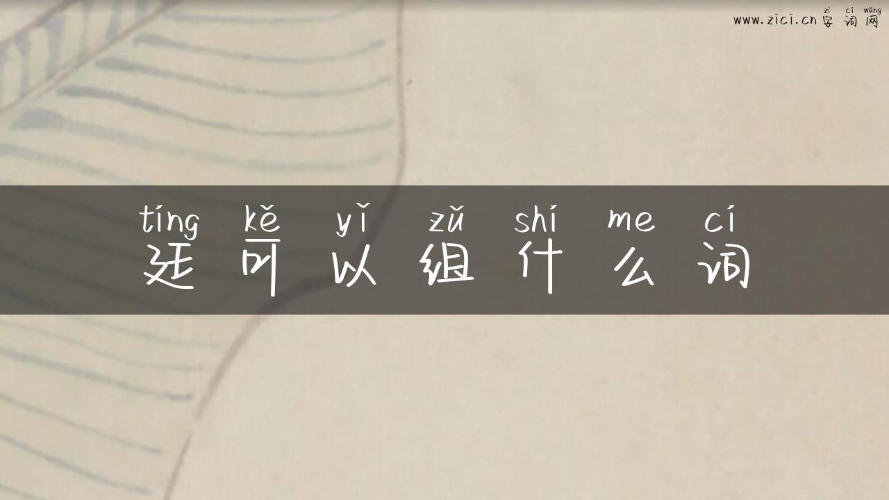 廷可以组什么词