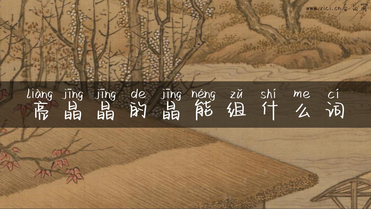 亮晶晶的晶能组什么词
