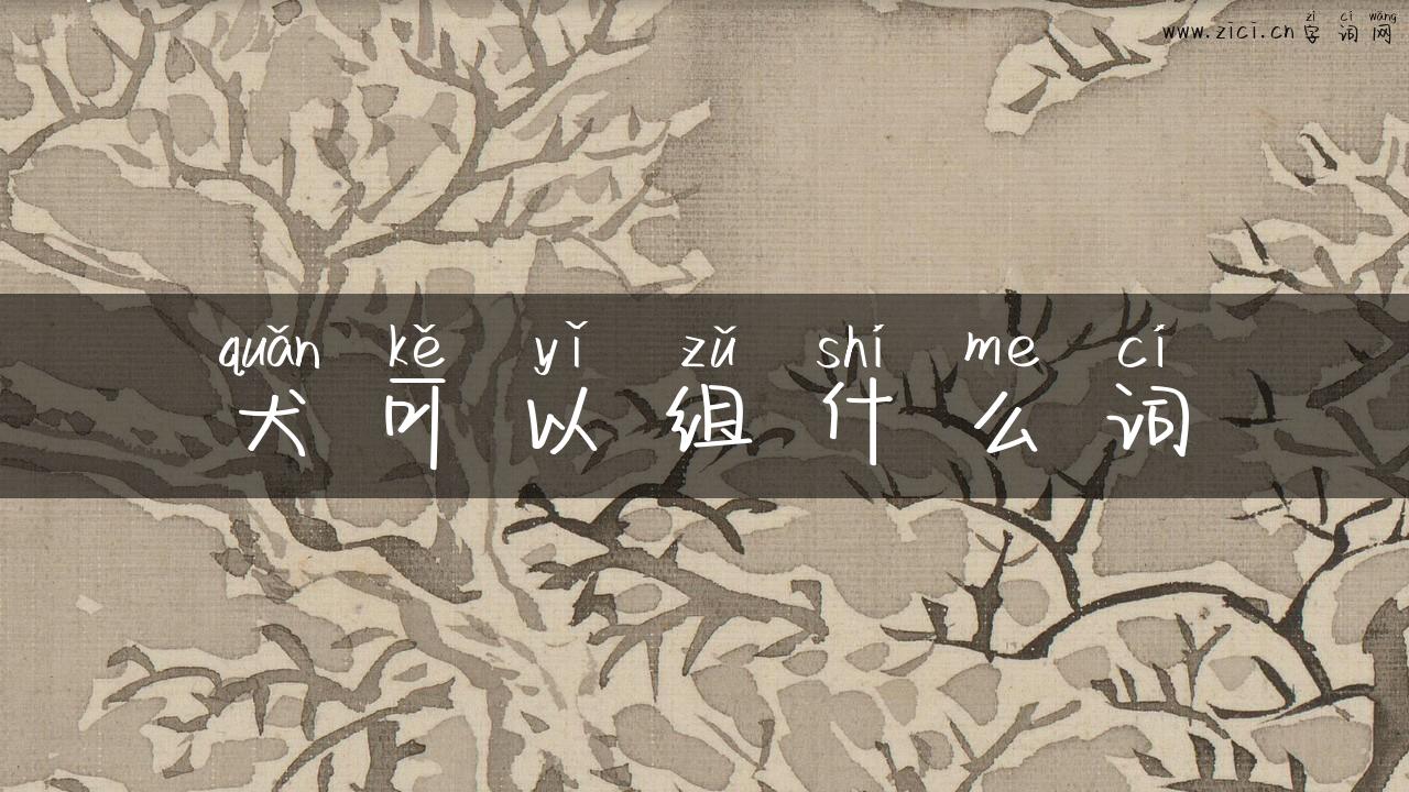 犬可以组什么词