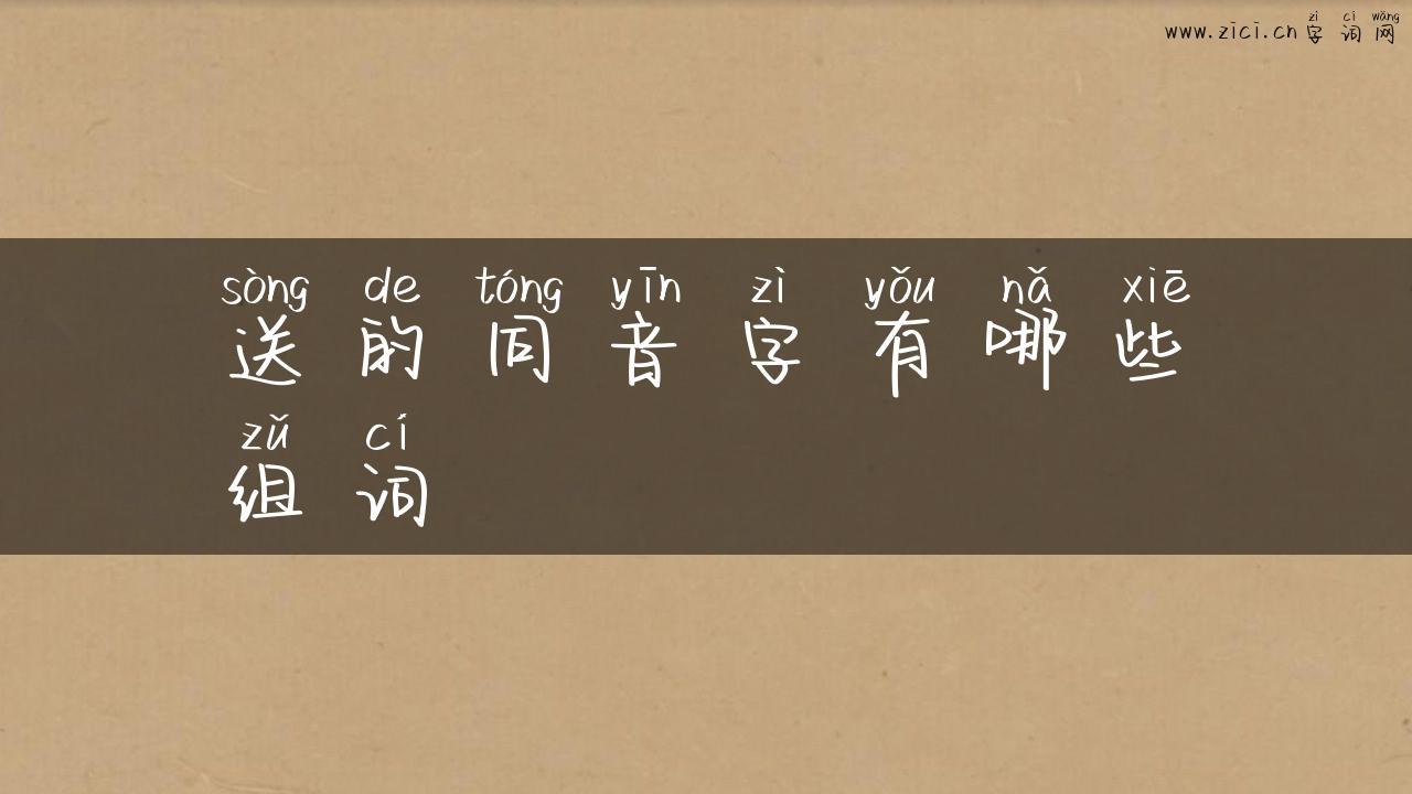送的同音字有哪些组词