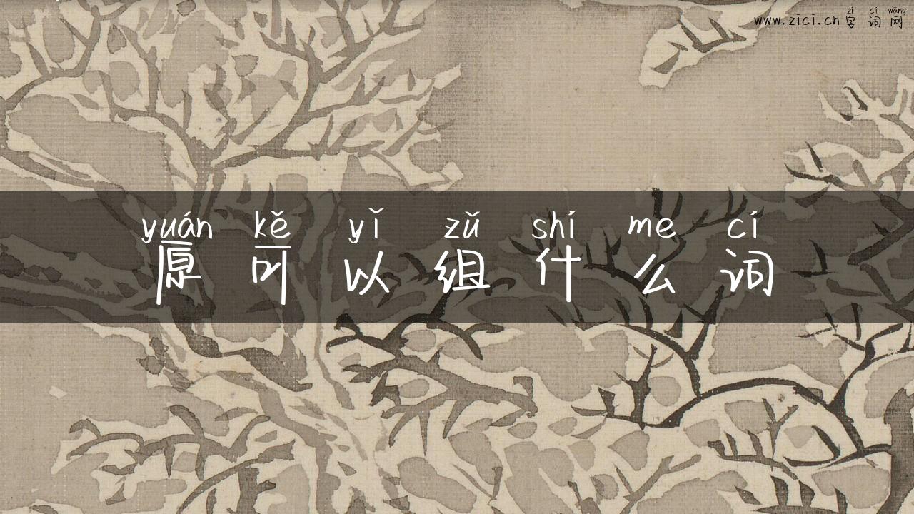 原可以组什么词