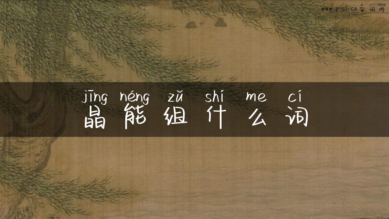 晶能组什么词