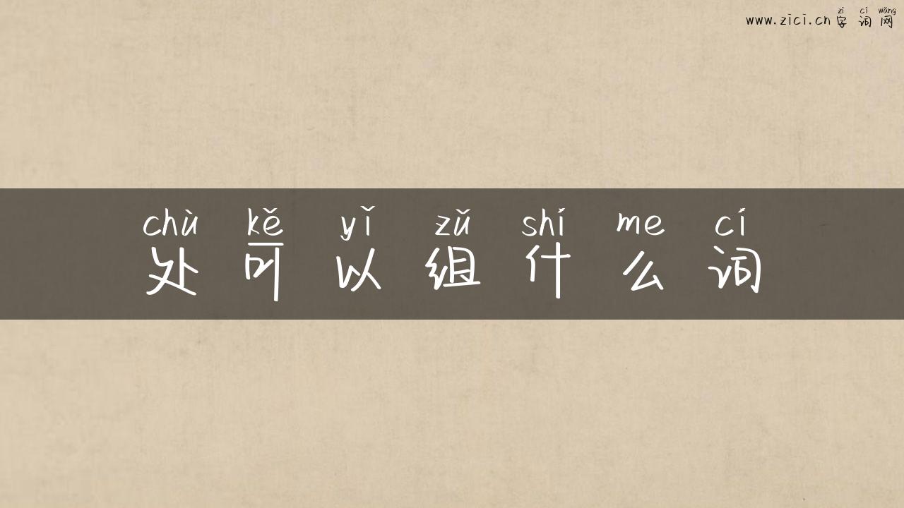 处可以组什么词