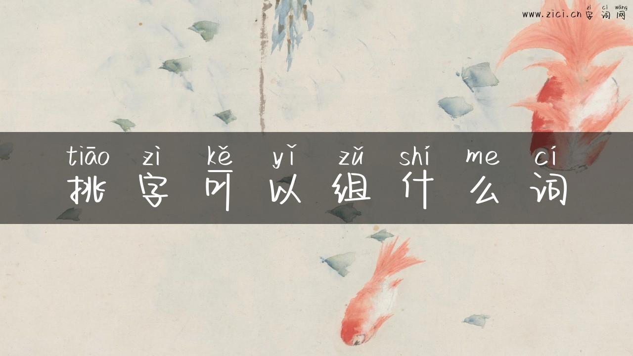 挑字可以组什么词