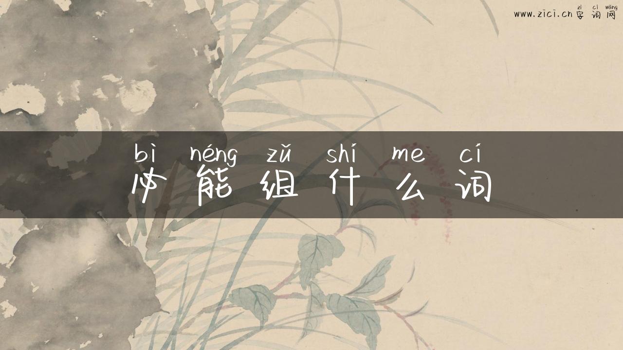 必能组什么词