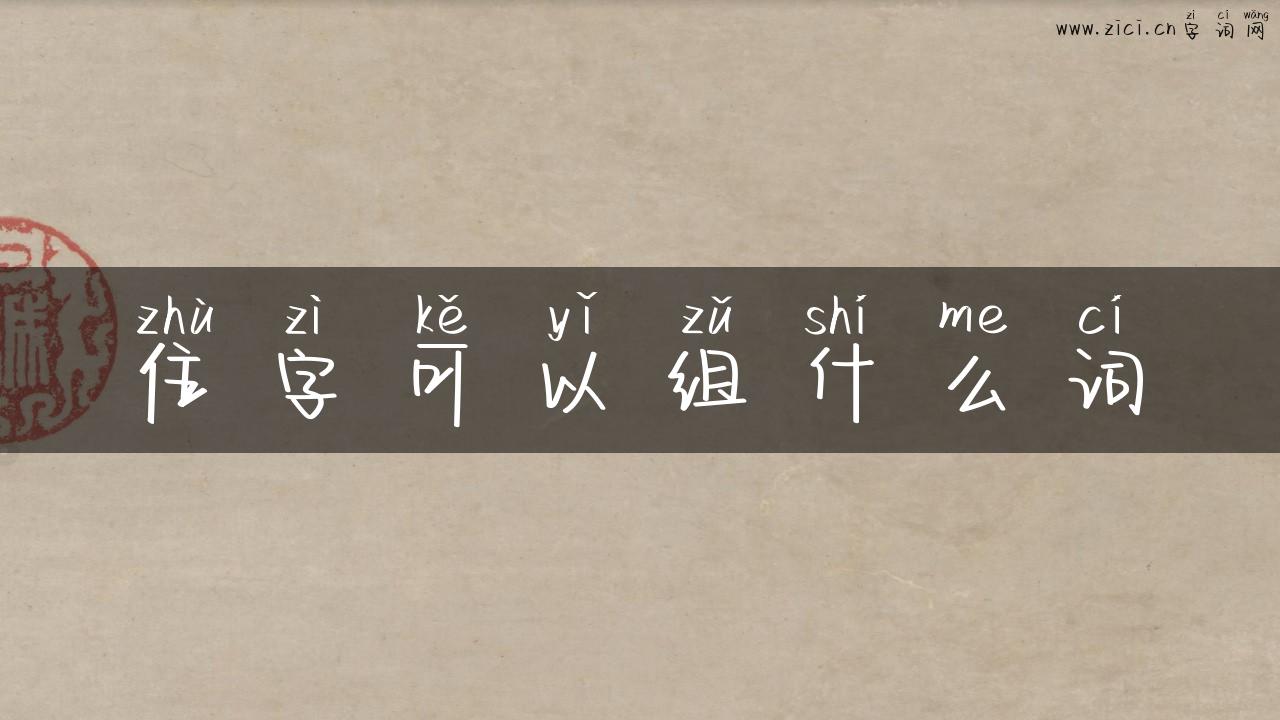 住字可以组什么词