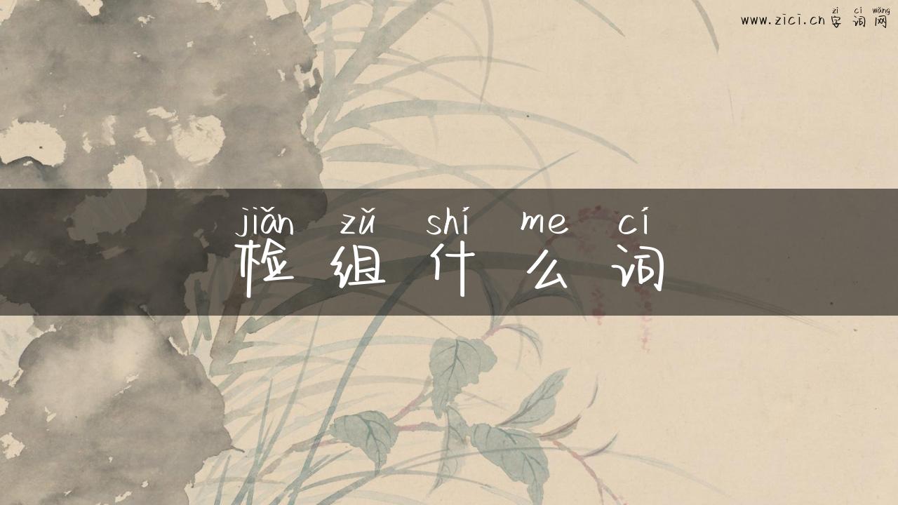 检组什么词