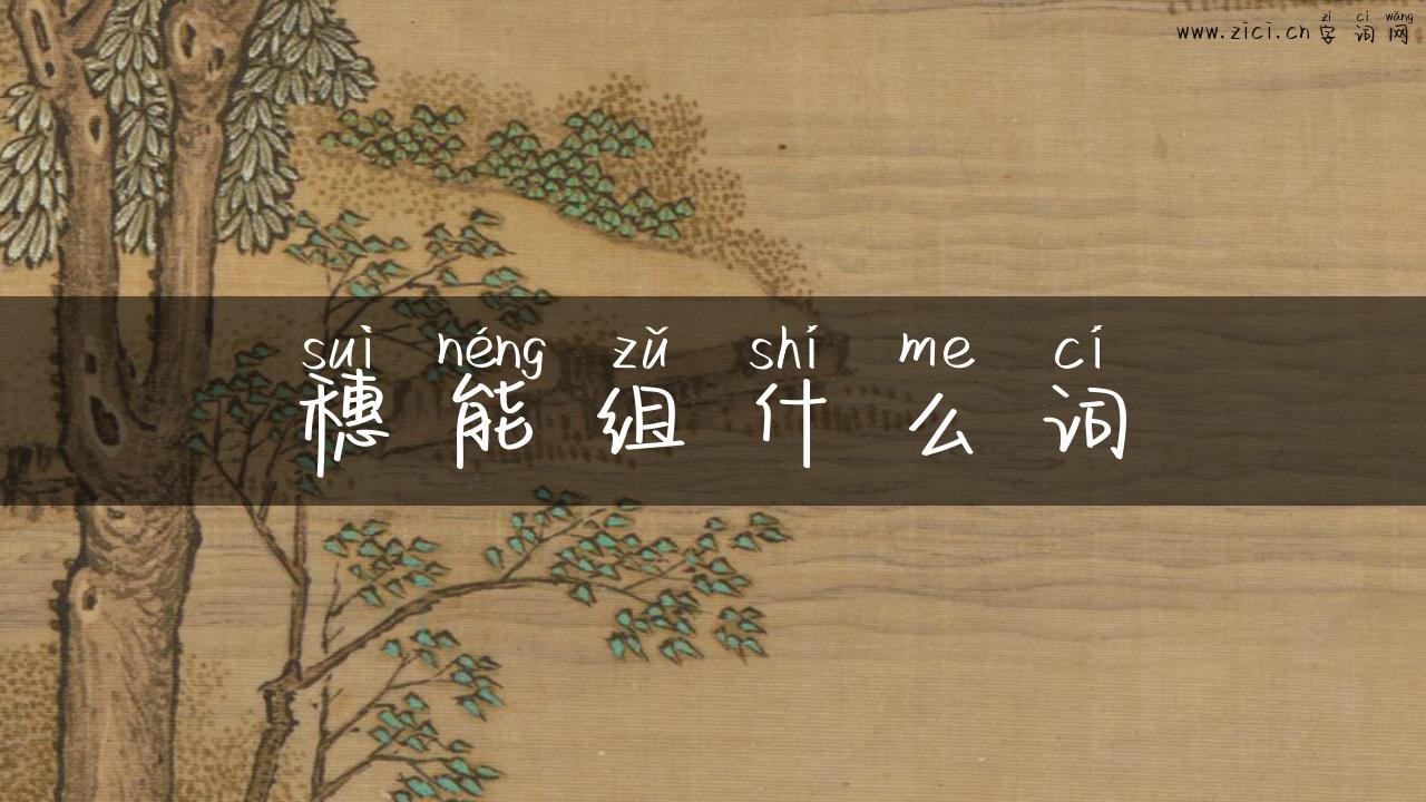穗能组什么词