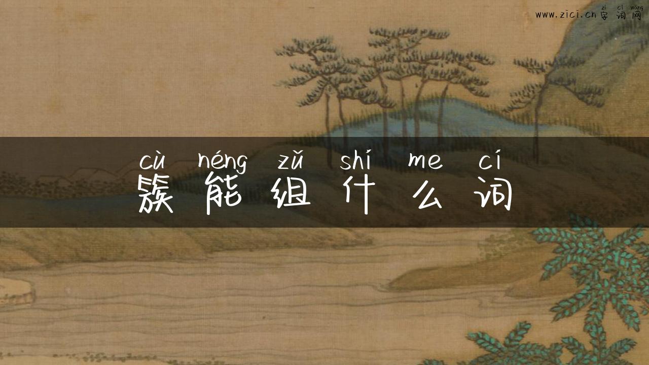 簇能组什么词
