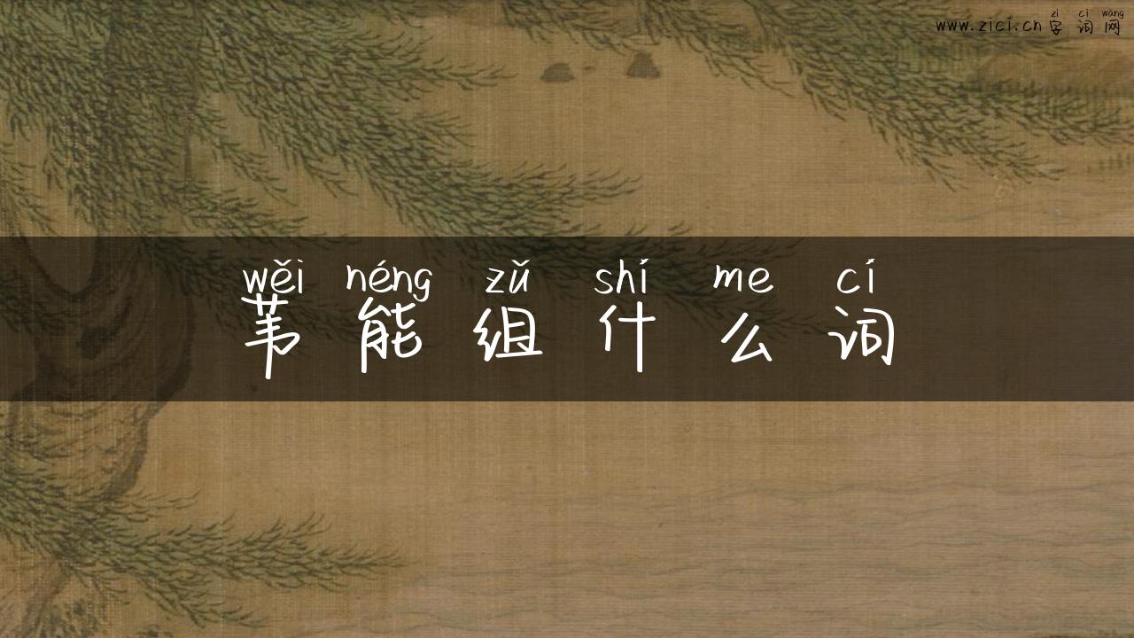 苇能组什么词