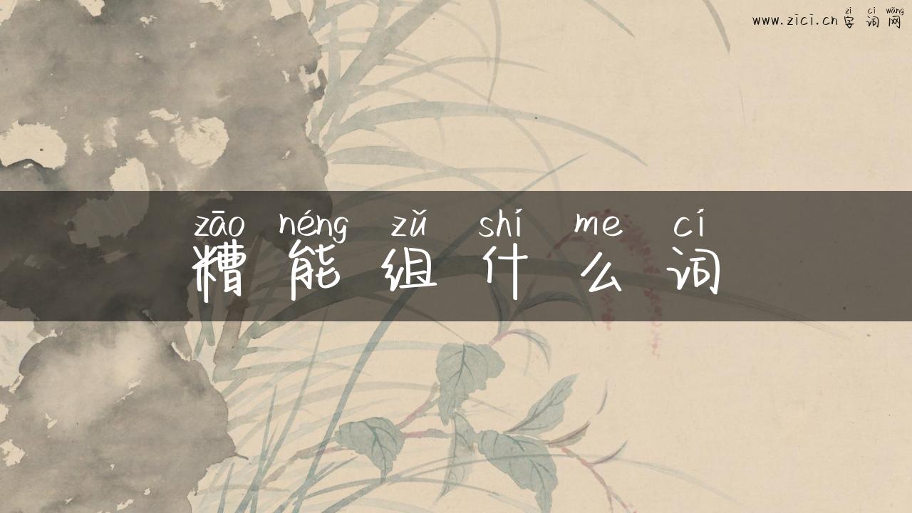 糟能组什么词