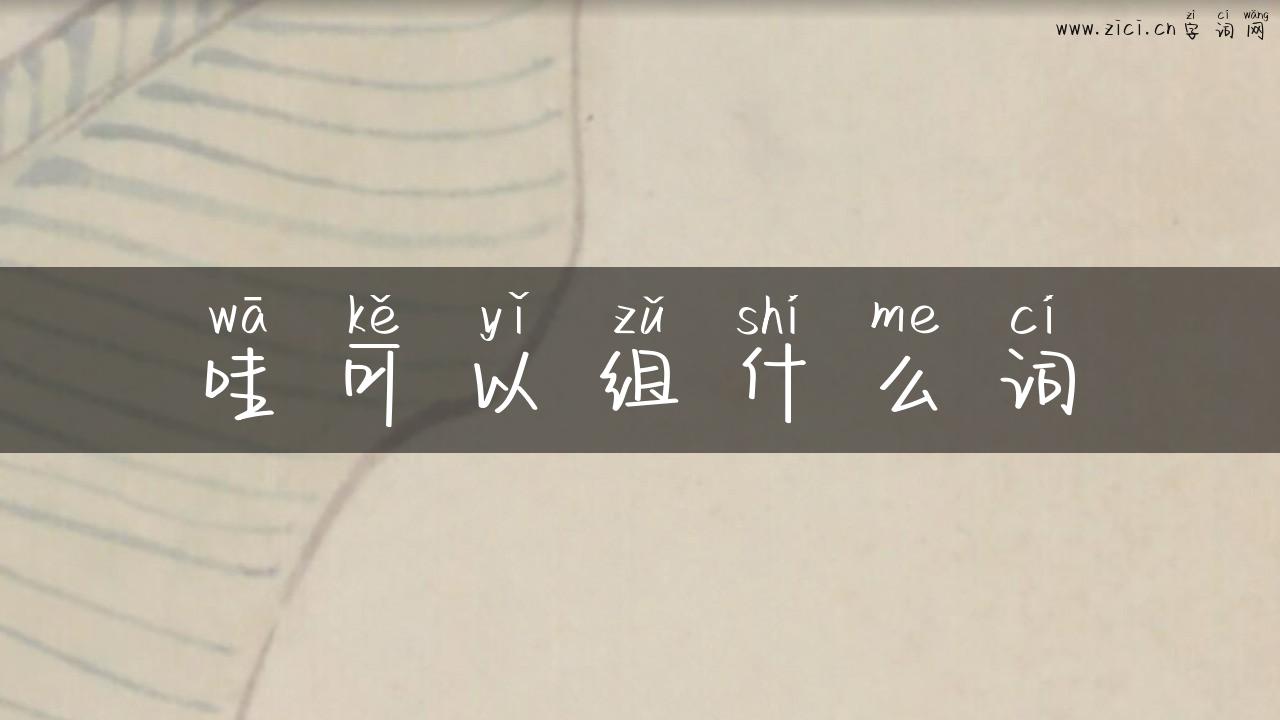 哇可以组什么词