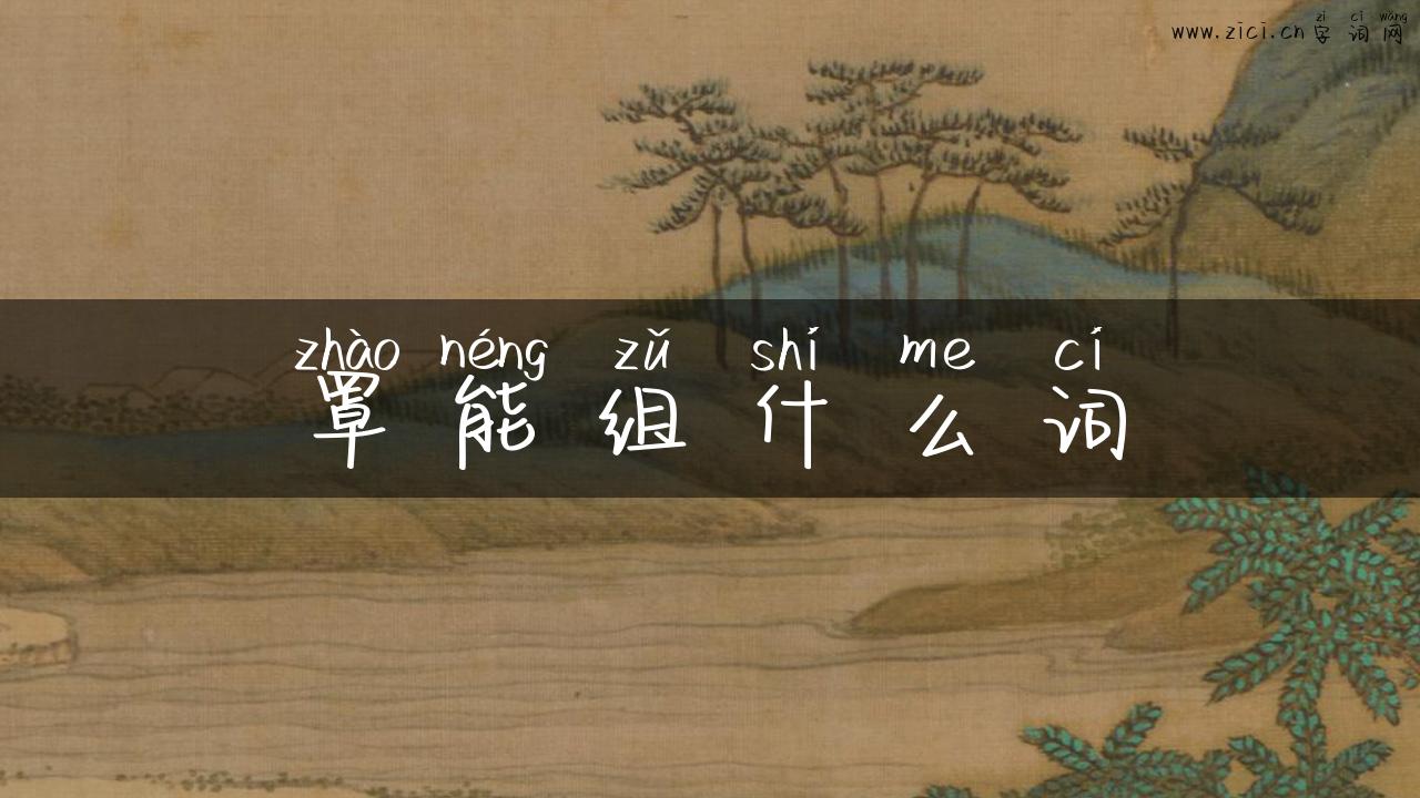 罩能组什么词
