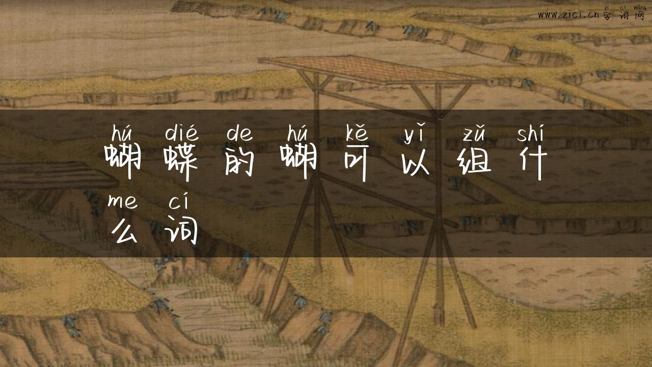蝴蝶的蝴可以组什么词