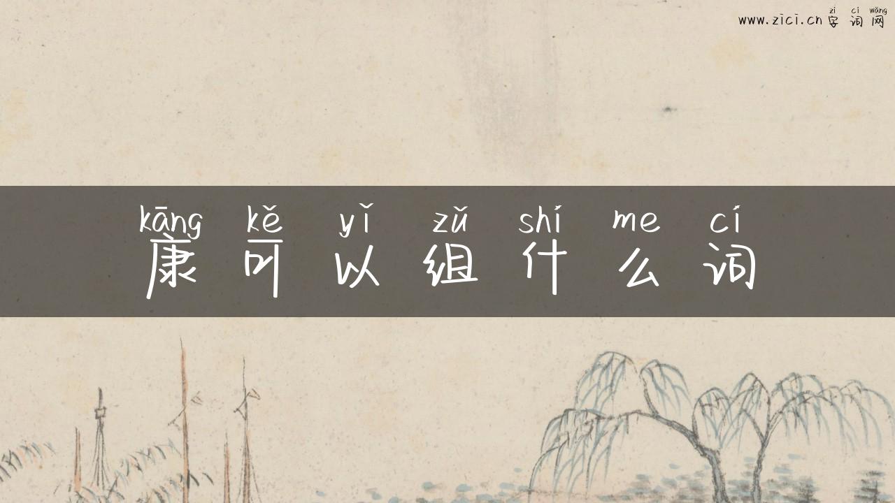康可以组什么词