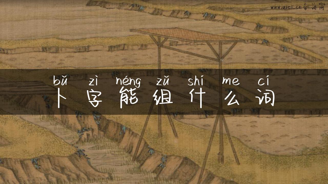 卜字能组什么词