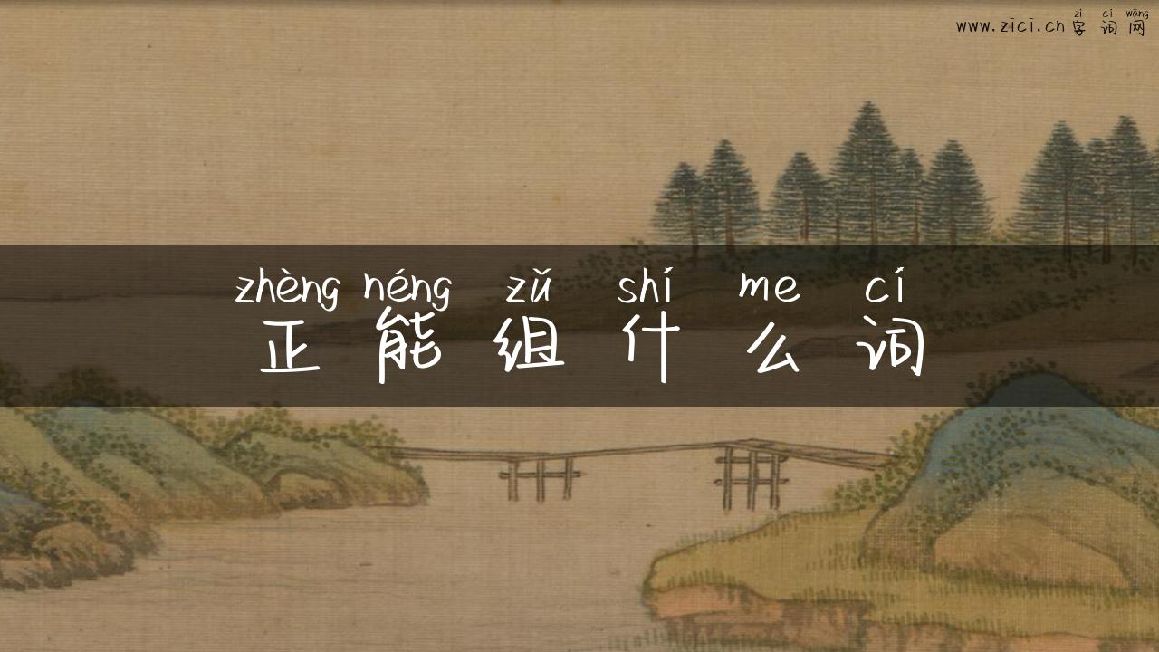 正能组什么词