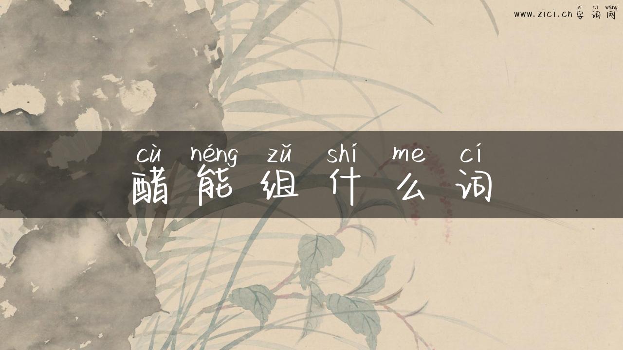 醋能组什么词