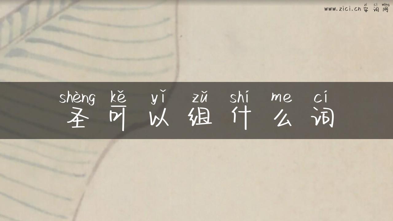 圣可以组什么词