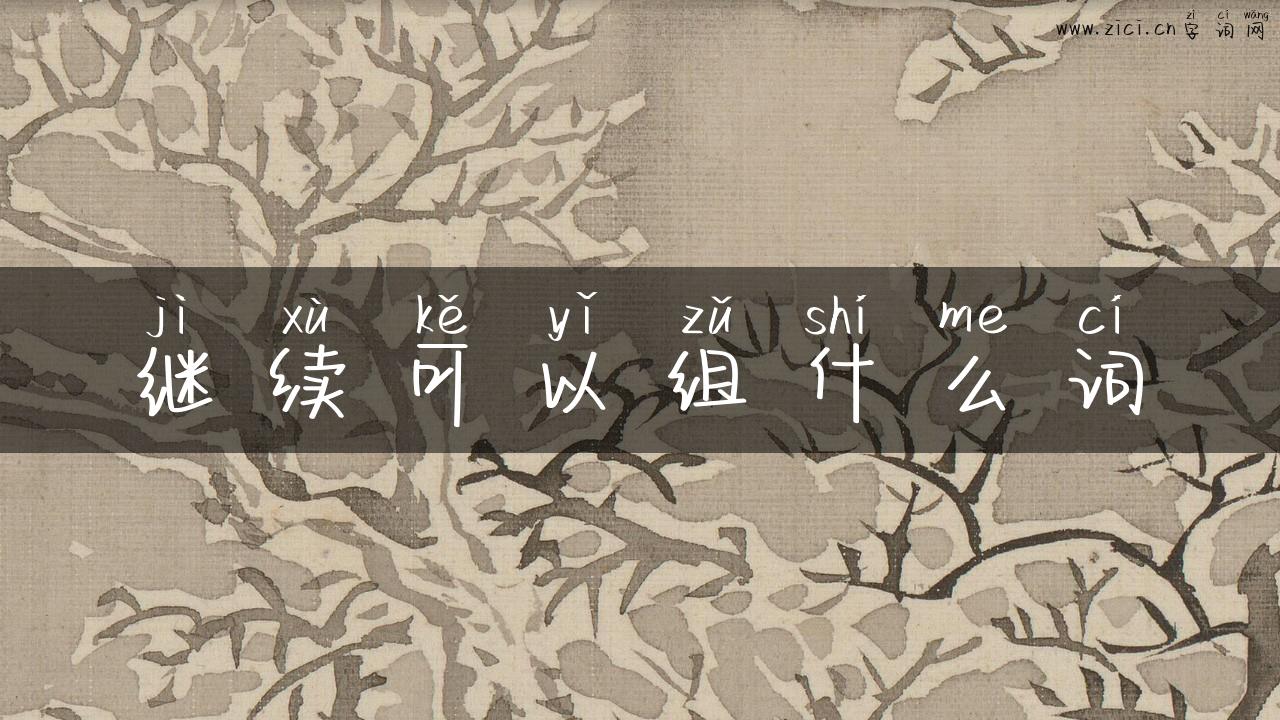 继续可以组什么词