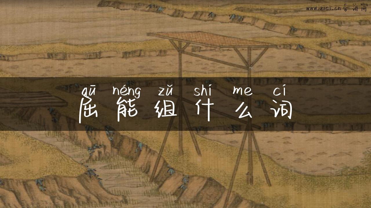 屈能组什么词