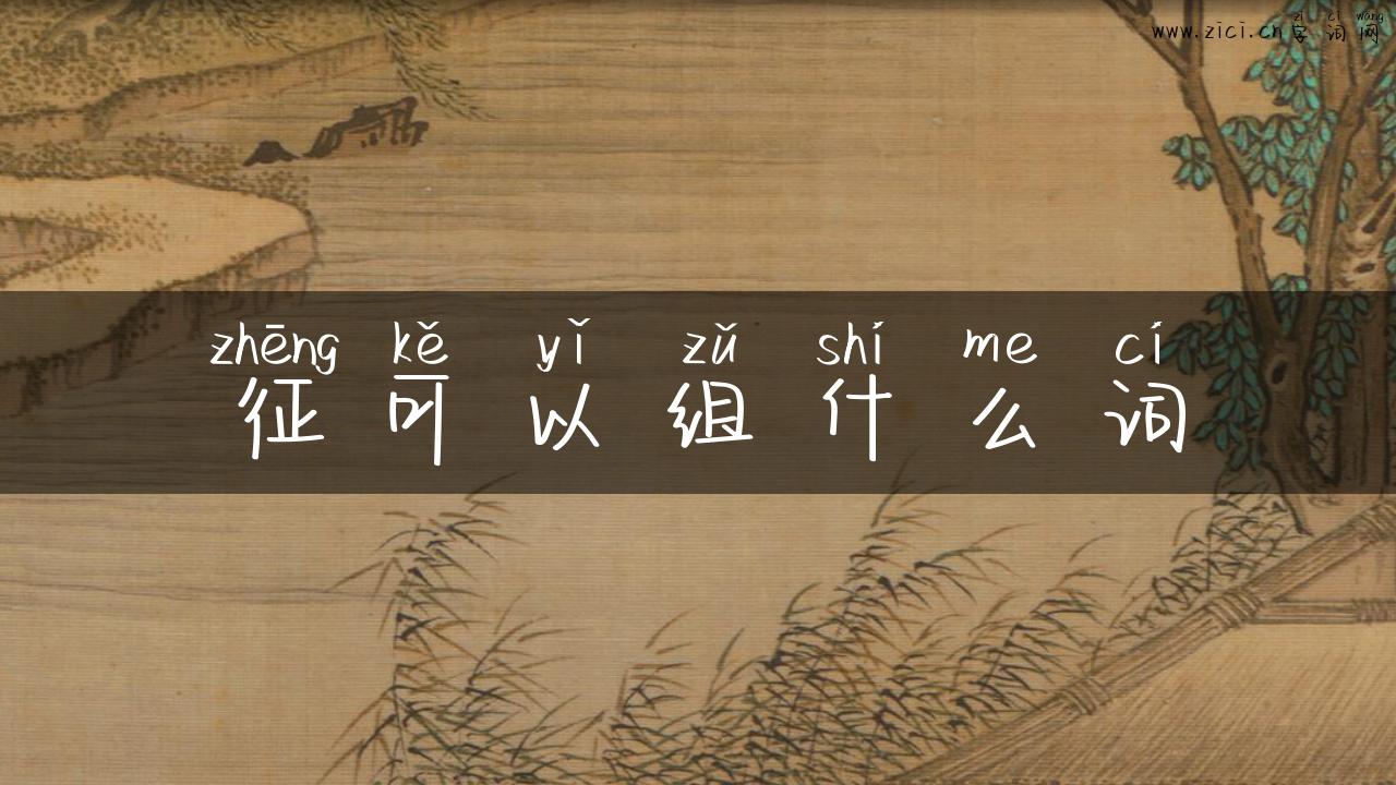 征可以组什么词