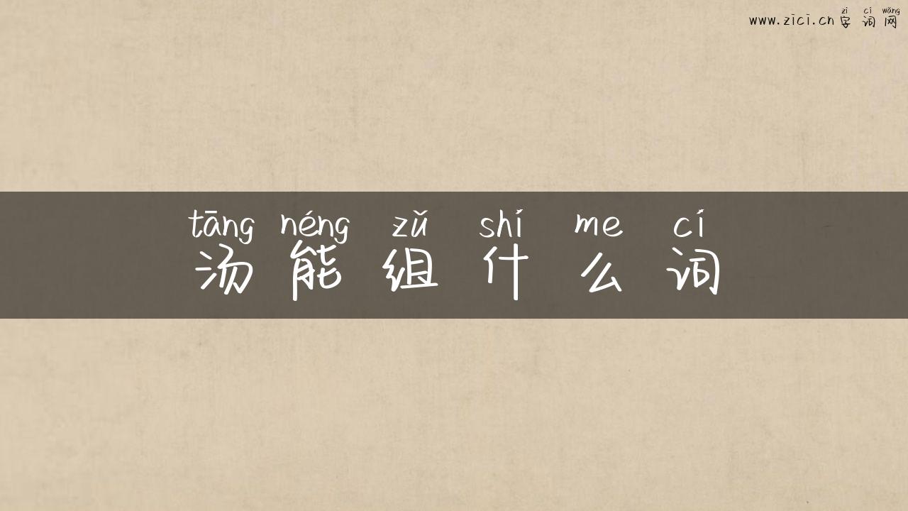 汤能组什么词