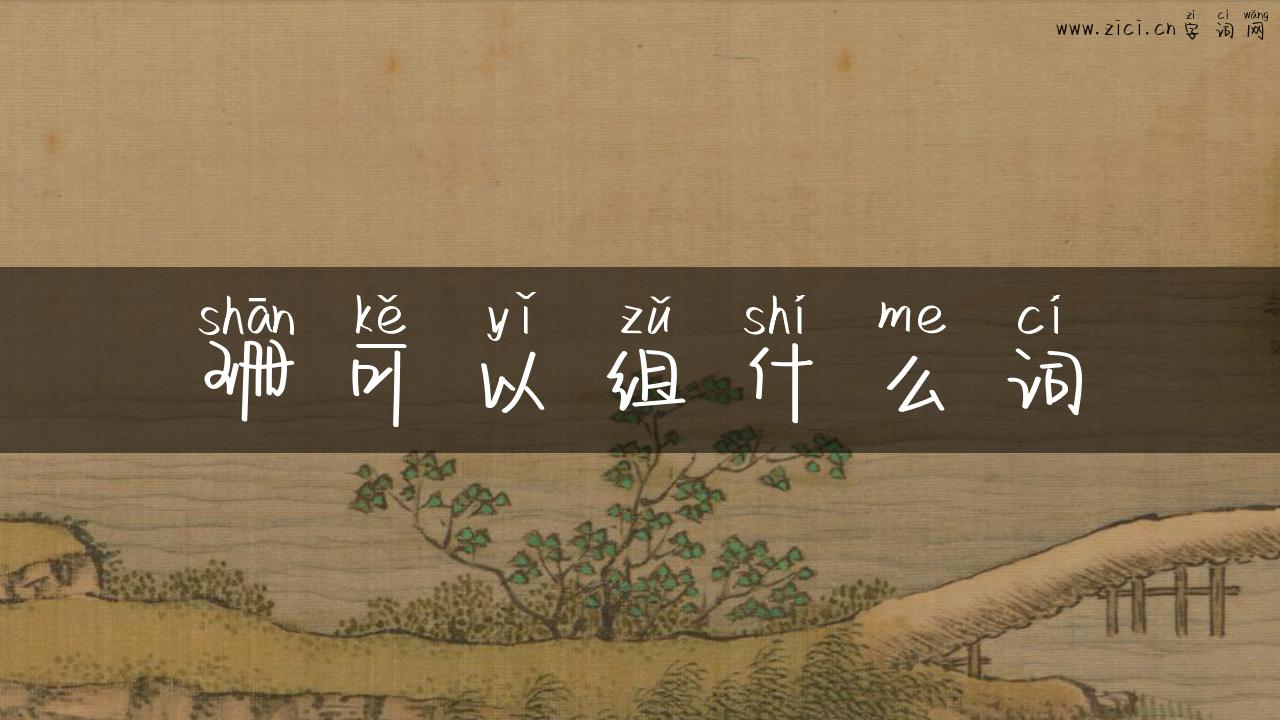 珊可以组什么词