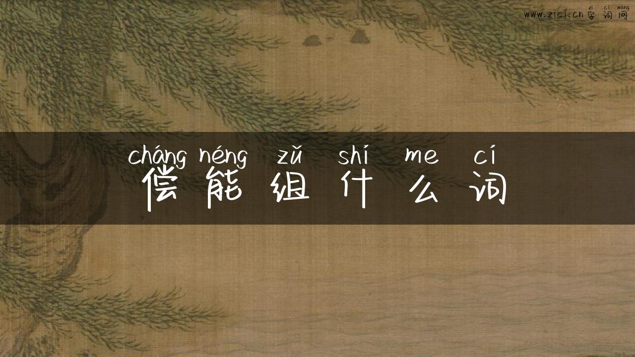 偿能组什么词