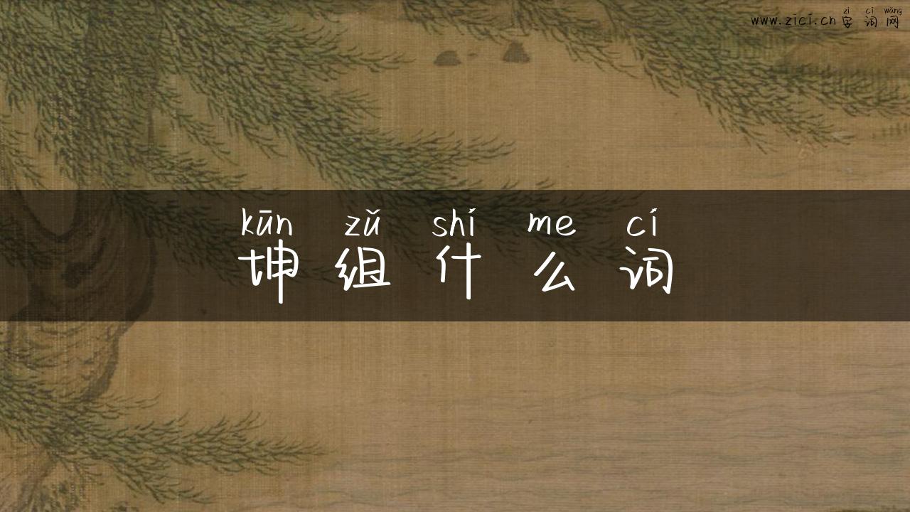 坤组什么词