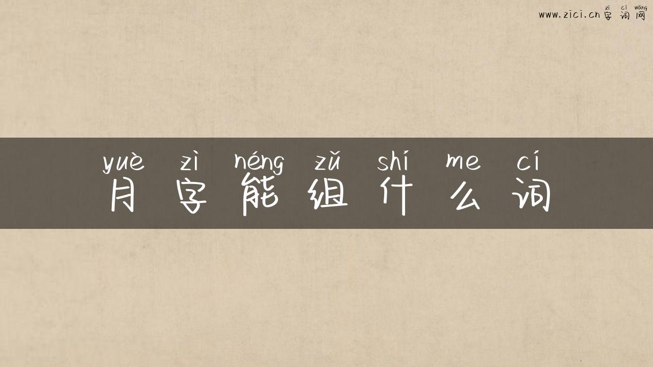 月字能组什么词