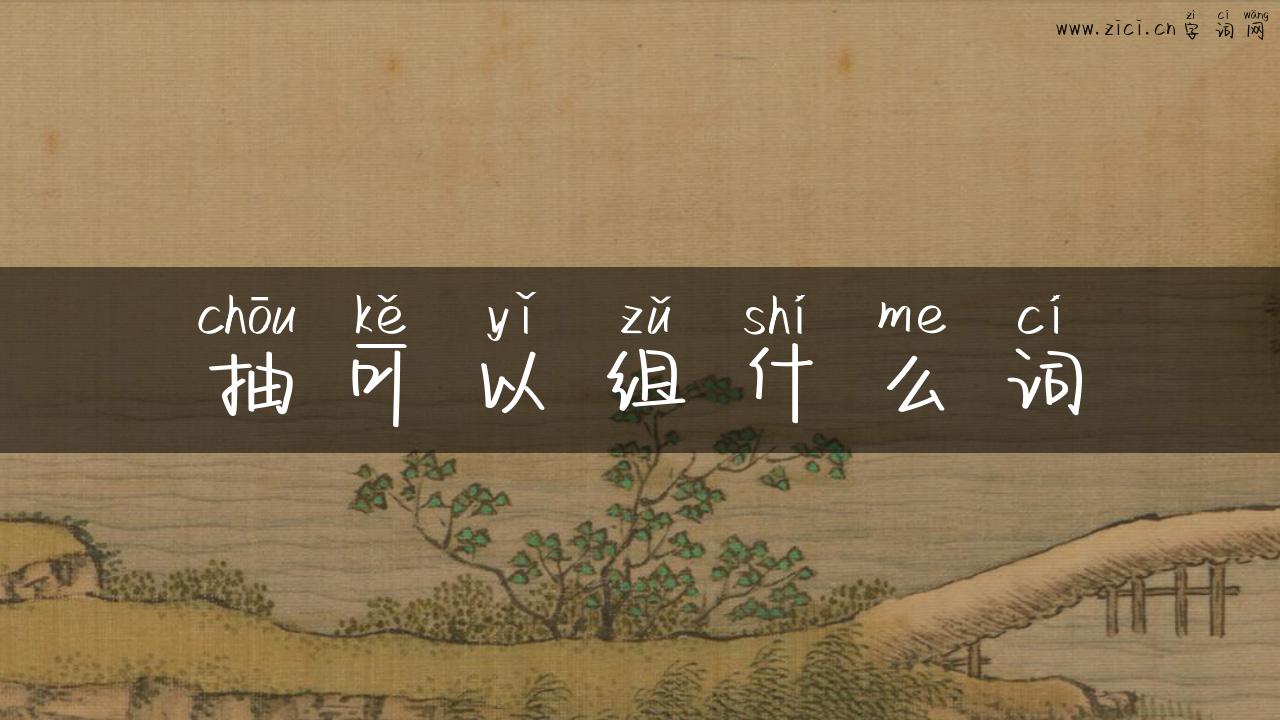 抽可以组什么词