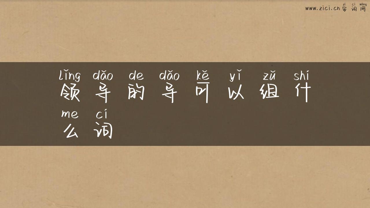 领导的导可以组什么词
