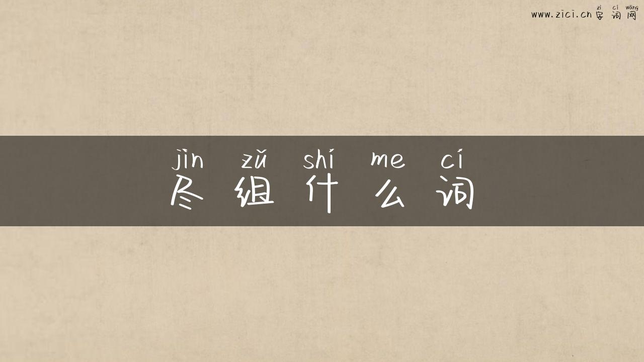 尽组什么词