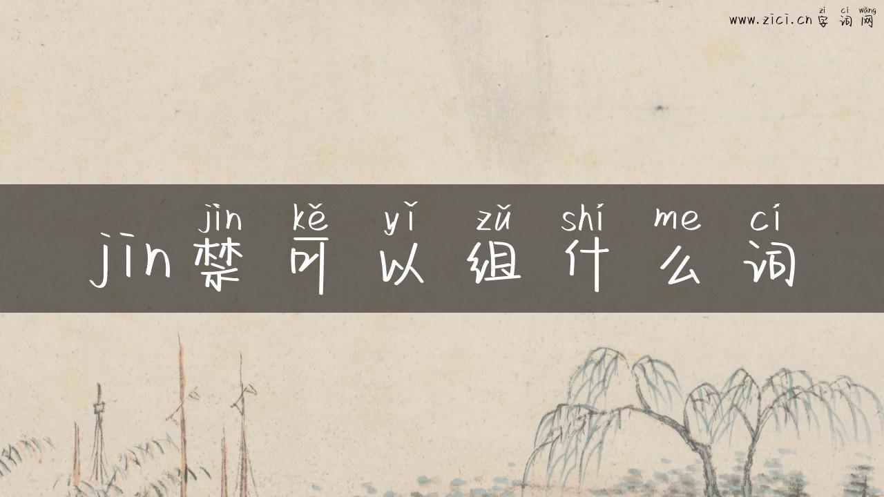 jin禁可以组什么词