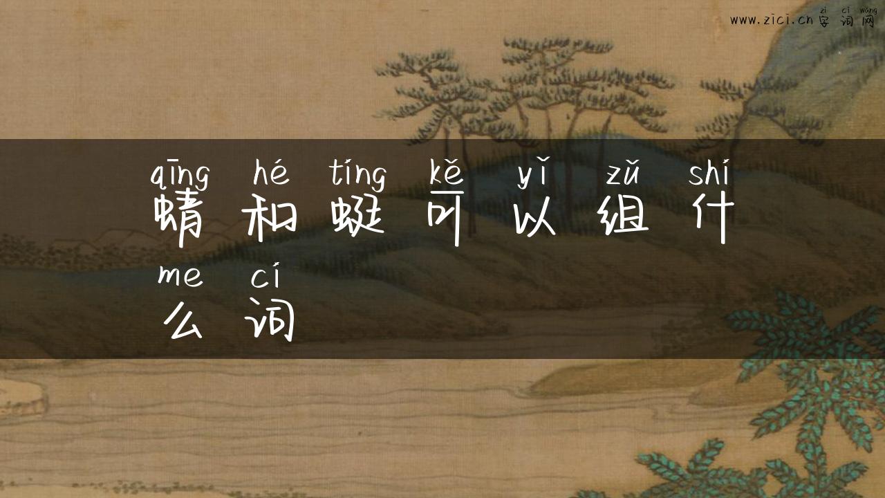 蜻和蜓可以组什么词