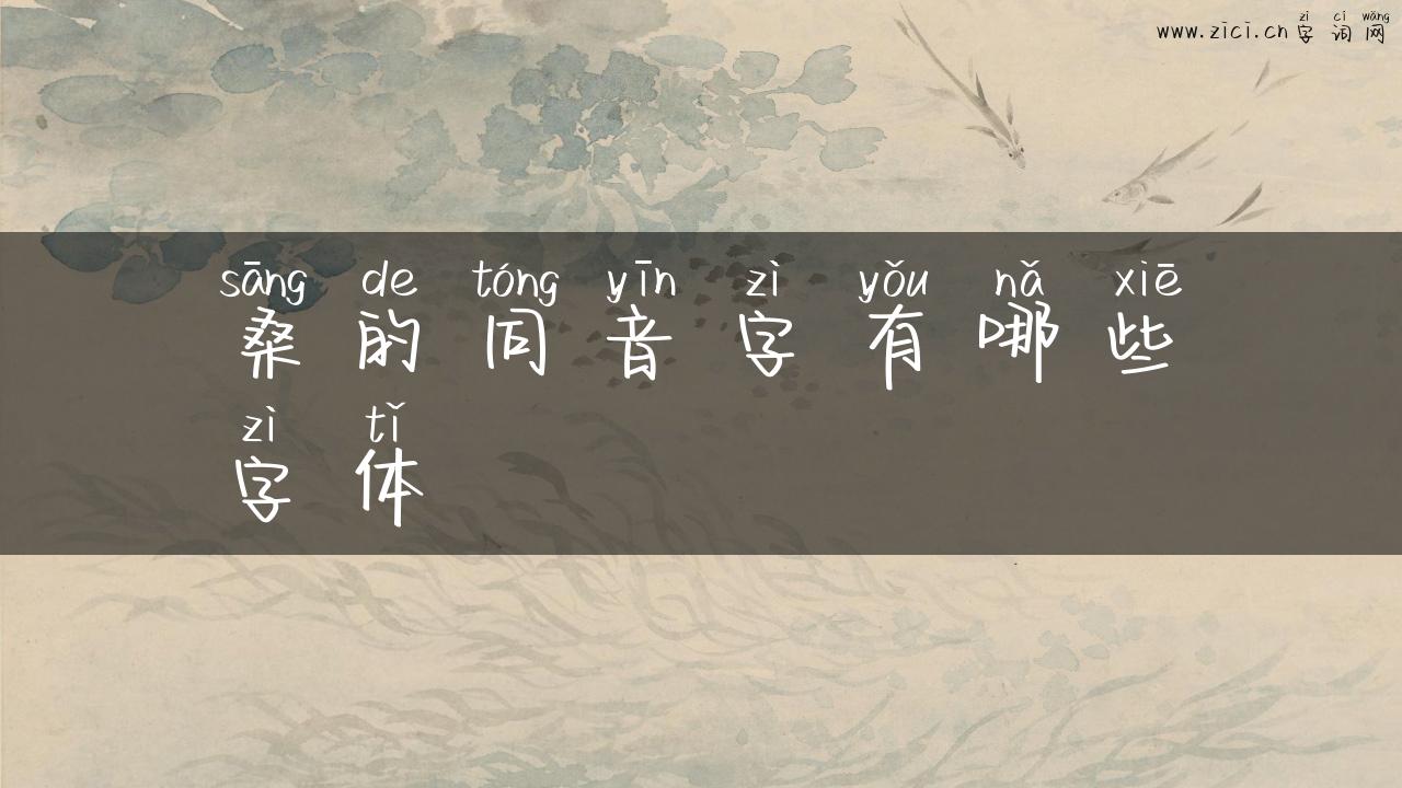 桑的同音字有哪些字体