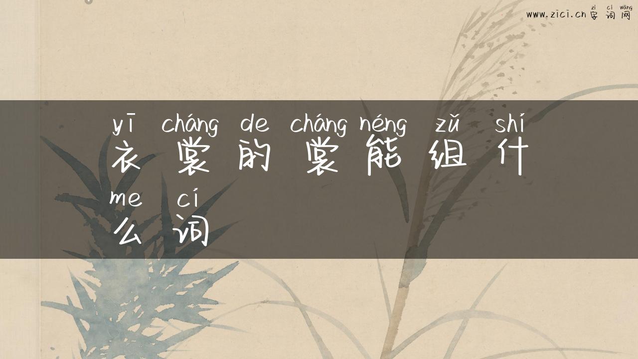 衣裳的裳能组什么词
