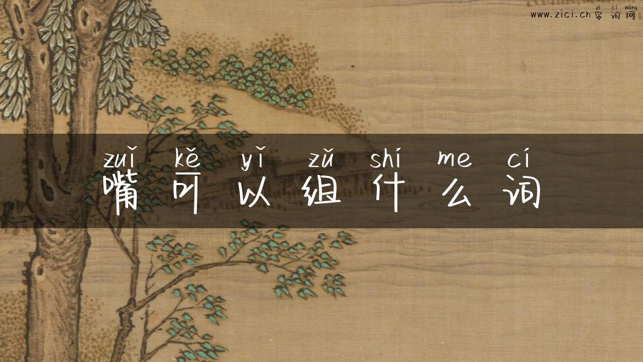 嘴可以组什么词