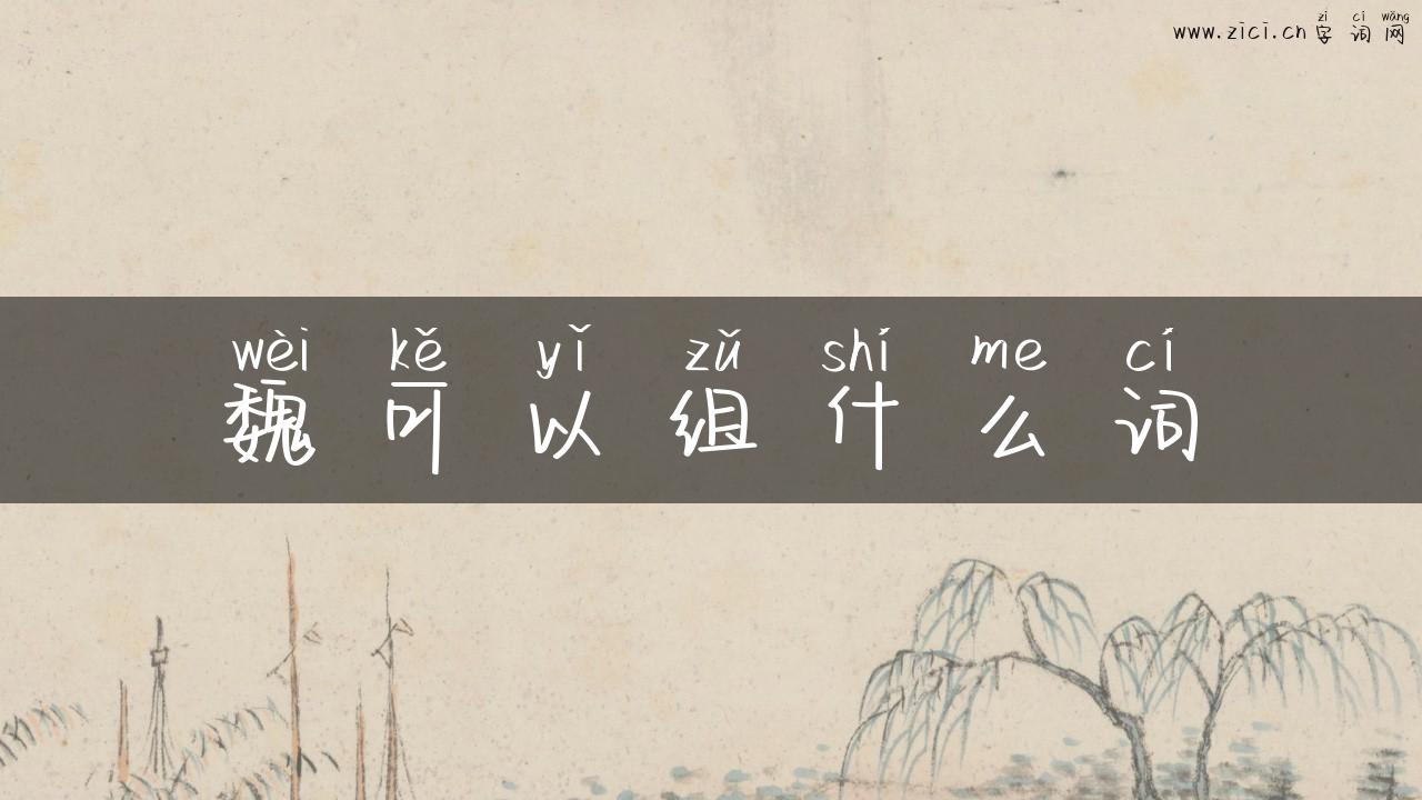 魏可以组什么词
